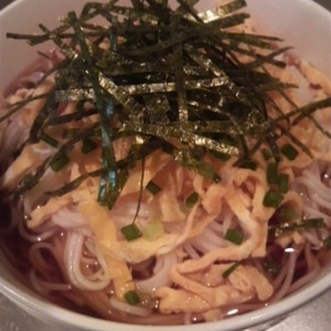 酔っぱらいの☆　「夜更けの卵そうめん」